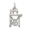 Sterling Silver Sewing Machine Charm Pendant Jewelry 21mm x 15mm